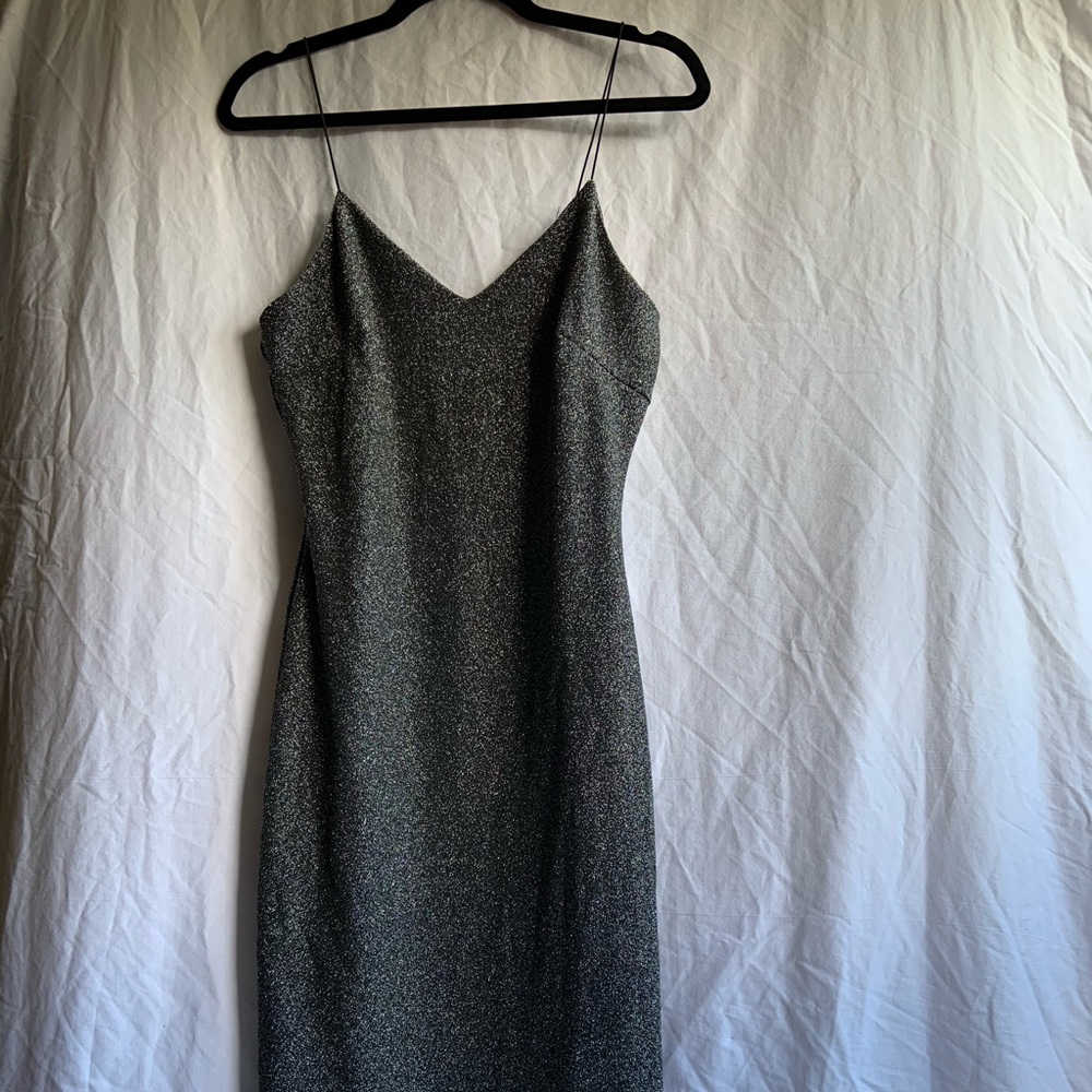 Silver Sparkly Cocktail Bodycon Dress
